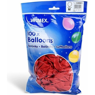 Wimex nafukovací balónky průměr 25 cm, červené
