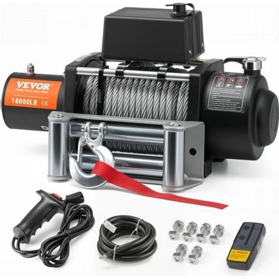 VEVOR Elektrický naviják 8 164,7 kg Ocelové lanko Voděodolné dálkové ovládání IP65