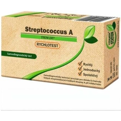 Vitamin Station Rýchlotest Streptococcus A samodiagnostický test z hrdla,1 set