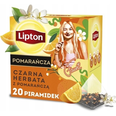 Lipton Čierny expresný čaj s pomarančom 20 x 1,7 g