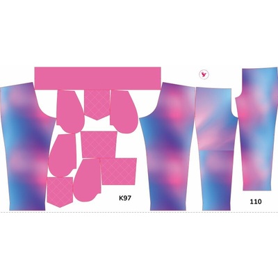 Takoy Panel se střihem rozšířené softshellové kalhoty pastelový gradient 110 - Jarní