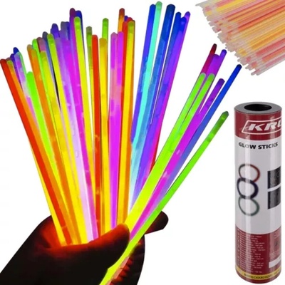 Svítící náramky Kruzzel Lightstick 100 ks - barevné