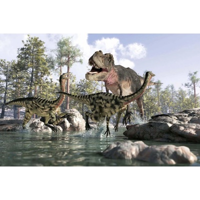 Dimex MS-5-0469 Vliesová fototapeta T-Rex v akci rozměry 375 x 250 cm