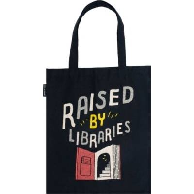 Out of Print Raised by Libraries tote bag