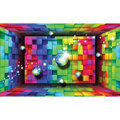Preinterier FT5484 Fototapeta na stenu 3D farebné tehličky vlies 312cm x 219cm
