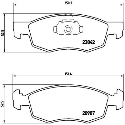BREMBO Sada brzdových platničiek kotúčovej brzdy P23118