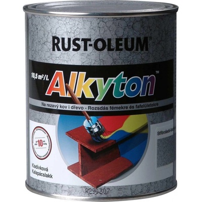 Rust Oleum ALKYTON kladivková sivá, vrchná a základná farba na kov a drevo 750ml