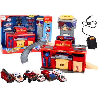 Lean Toys Základna hasičů Nemocniční velitelské centrum Vozidla 6 ks