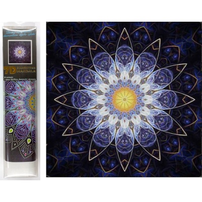 Norimpex Diamantové malování 7D Modrá mandala 30 x 30 cm – Hledejceny.cz