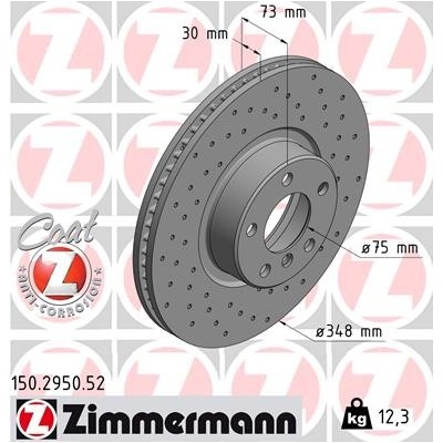 ZIMMERMANN Brzdový kotúč 150295052