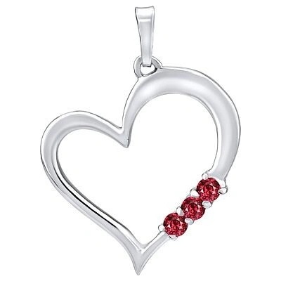 SILVEGO Stříbrný přívěsek s červenými Swarovski Zirconia SILVEGO11580R