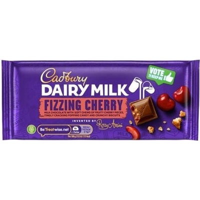 Cadbury mléčná čokoláda s příchutí třešní chilli a sušenek 110 g