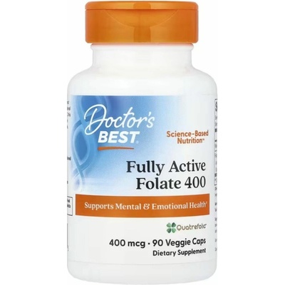 Doctor's Best Folát kyselina listová Quatrefolic 400 mcg 90 kapslí