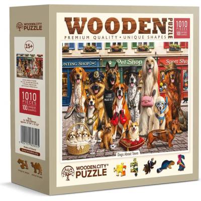WOODEN CITY Drevené Psy v meste 1010 dielov