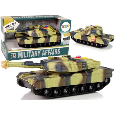 Lean-toys Vojenský tank Moro Brown Sound Lights 1:32