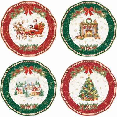 Easy Life Dezertné taniere Christmas Heritage set Easy Life 4 ks