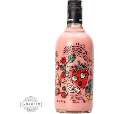 Licor Crema De Fresa Con Tequila 17% 0,7 l (holá láhev)