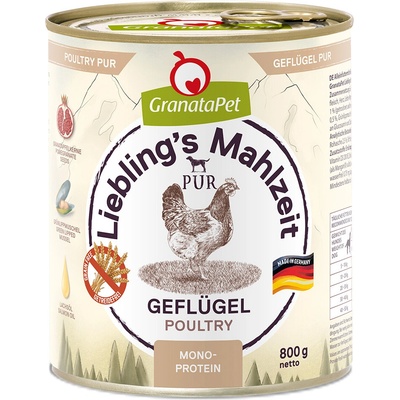 GranataPet Lieblings Mahlzeit PUR zverina 24 x 800 g