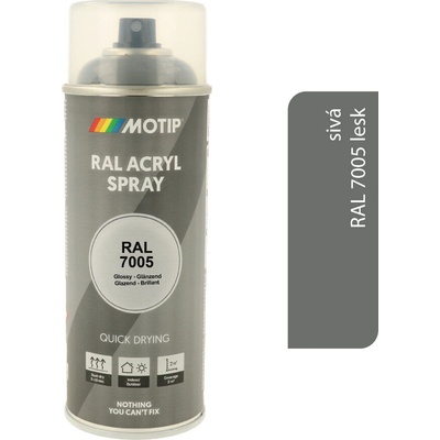 Motip Acryl 400 ml RAL 7005 lesk