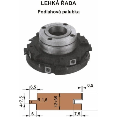 Sada fréz na pero a drážku s VBD 560 CF 160x40 / 4z - Podlahová palubka - LEHKÁ ŘADA
