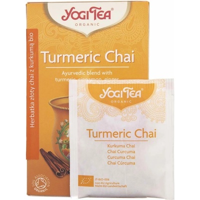 YOGI TEA Kurkuma Chai BIO ajurvédska čajová zmes 17 x 2 g