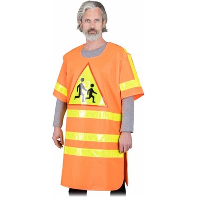 Lubmar KOS STOP výstražná vesta/plášť s nápisem STOP oranžová
