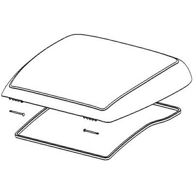 Kompletní sklo Dometic Mini Heki s těsněním a osou pantu 209/655