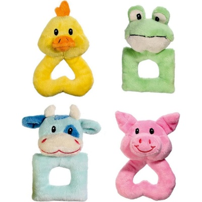 Karlie-Flamingo plyš barevná zvířátka s přetahovadlem 14 cm