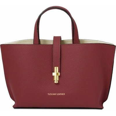 Tuscany Leather kožená kabelka Agatha Bordová