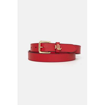 Ralph Lauren kožený pásek Lauren dámský červená 412968763