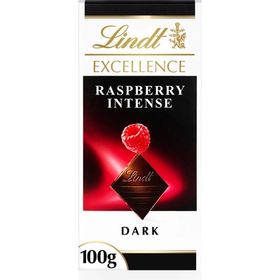 Lindt Excellence Horká čokoláda k kúskami malin 100 g