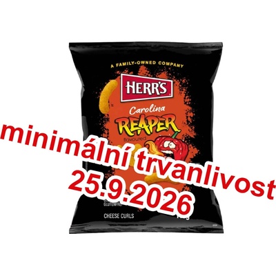 Herr's Carolina Reaper sýrové kukuřičné křupky 170 g