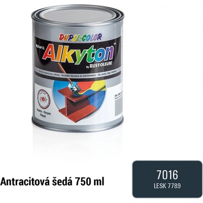 Rust Oleum Alkyton Hladký RAL 7016 lesklá 0,75L