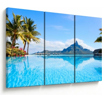 Obraz - Bora-Bora, Francúzska Polynézia, trojdielne 120x80 cm