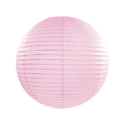 PartyDeco Okrúhly papierový lampión ružový 25 cm