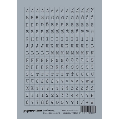 PAPERO AMO ♥ Samolepky - ZIMNÍ AKVAREL / Abeceda malá – Hledejceny.cz