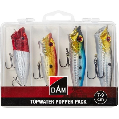 Dam Sada Woblerů Topwater Popper Pack 7-9 cm