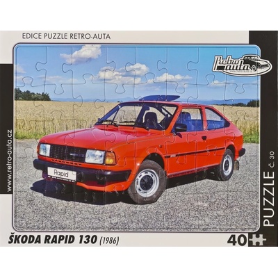 RETRO-AUTA č.30 ŠKODA RAPID 130 1986 40 dielov