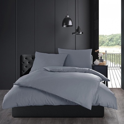 BedTex bavlna jednofarebné obliečky Exclusive Collection šedé 100% bavlna 70x90 140x200