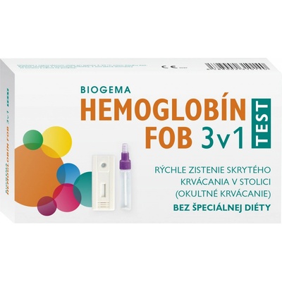 Biogema Hemoglobín test 3v1 test rakoviny hrubého čreva