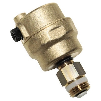 Caleffi 502530 automatický odvzdušňovací ventil s bočním vývodem se zpět. klapkou 3/8"