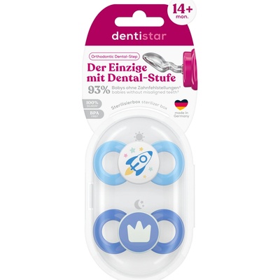 Dentistar Day & Night Soother denní a noční dudlík modrá – Hledejceny.cz