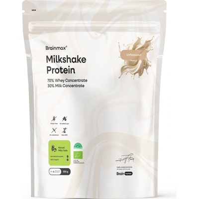 BrainMax Organic Milkshake Protein Unflavoured 0,5 kg