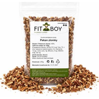 FITBOY Pekanové orechy kúsky 250 g