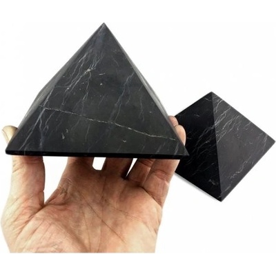 Šungitová pyramida neleštěná 10x10cm