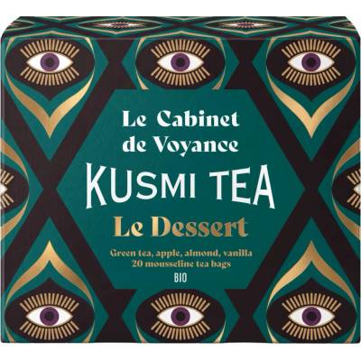 Zelený čaj LE DESSERT, 20 mušelínových vrecúšok, Kusmi Tea