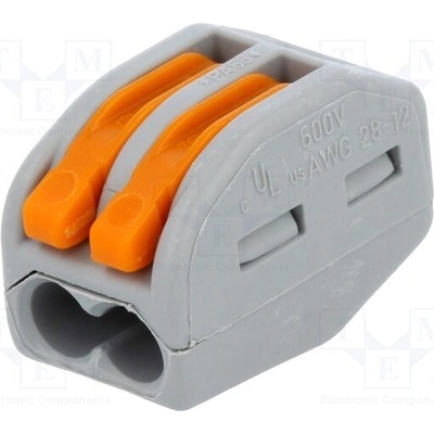 WAGO 222-412 Rychlosvorka; 222; 32A; 400V; na kabel; pružinová svorka; šedá – Hledejceny.cz