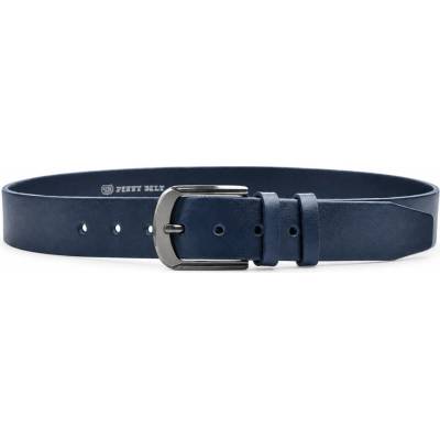 Kožený pánský pásek ZK010-56 v modré barvě Penny Belts