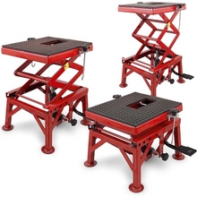 BITUXX Nůžkový zvedák Hydraulický mobilní Ocelový 135 kg pro motocykl MS19732