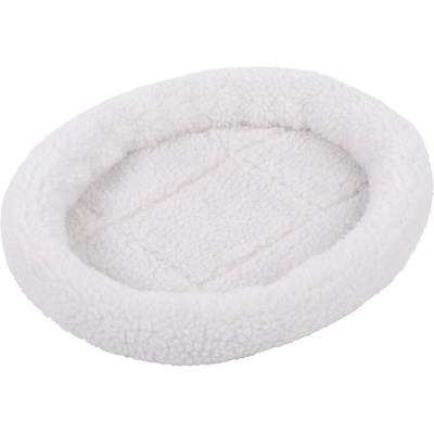 Zooplus Exclusive Útulný pelech Fluffy 2 v 1 biely 50 x 42 x 7,5 cm